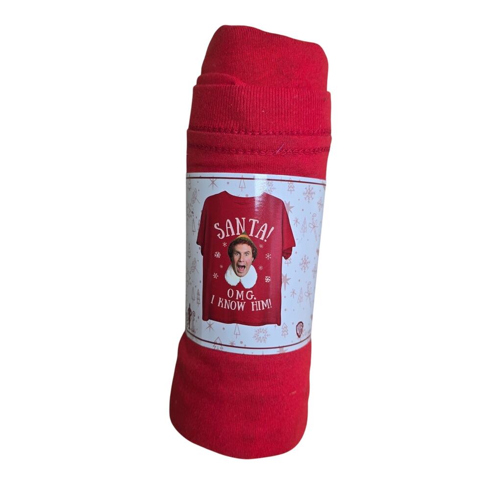 NWT Elf Red One Size Fits  Most Shirt "Santa! O.M.G. I Know Him"